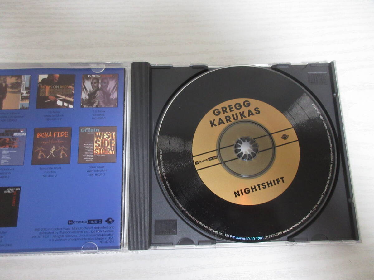 A1097 Gregg Karukas グレッグ・カルーカス / Nightshift ナイトシフト 輸入盤CD スムースジャズ_画像3