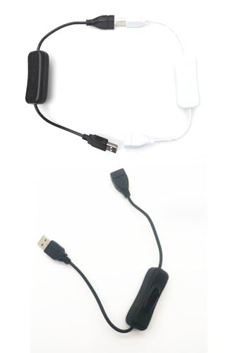 YFFSFDC USB 延長ケーブル オン/オフスイッチ付き USB A オス メス 延長ケーブル ON/OFF USBスイッチ USB電源ケーブル 30cmの画像6