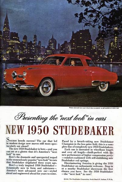 ◆1950年の自動車広告　スチュードベーカー　STUDEBAKER_画像1