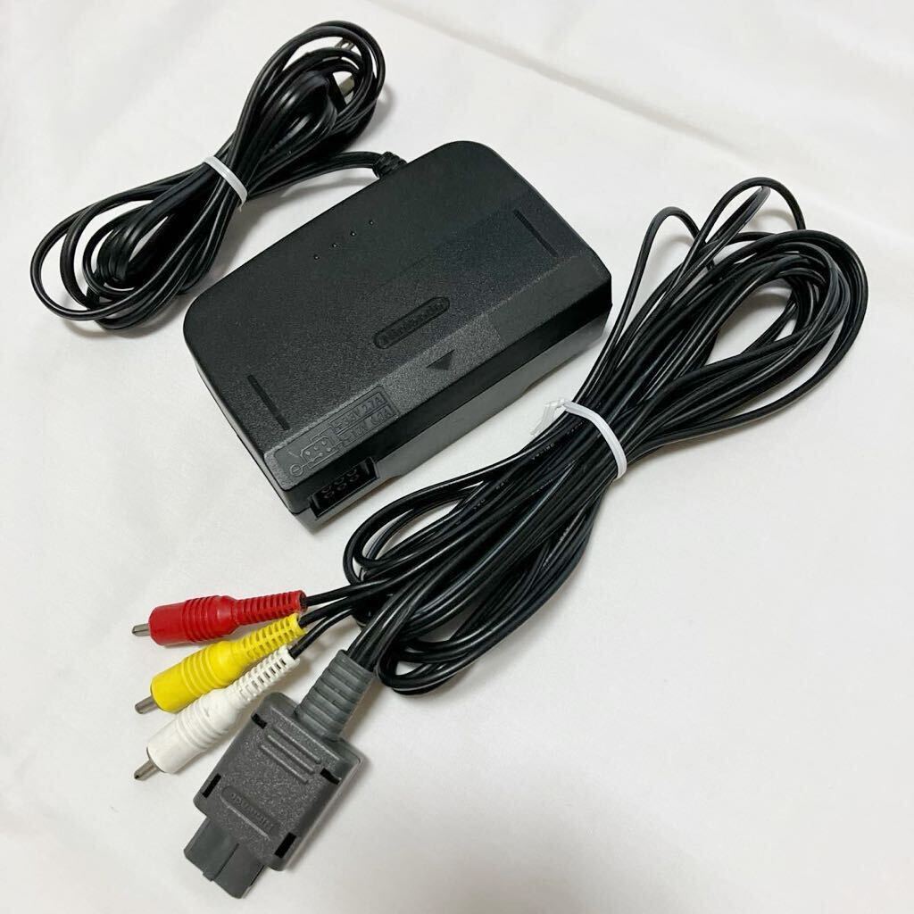 Nintendo64用 ACアダプター 純正AVケーブル 任天堂 ニンテンドー 周辺機器 アクセサリー ゲーム レトロ_画像1