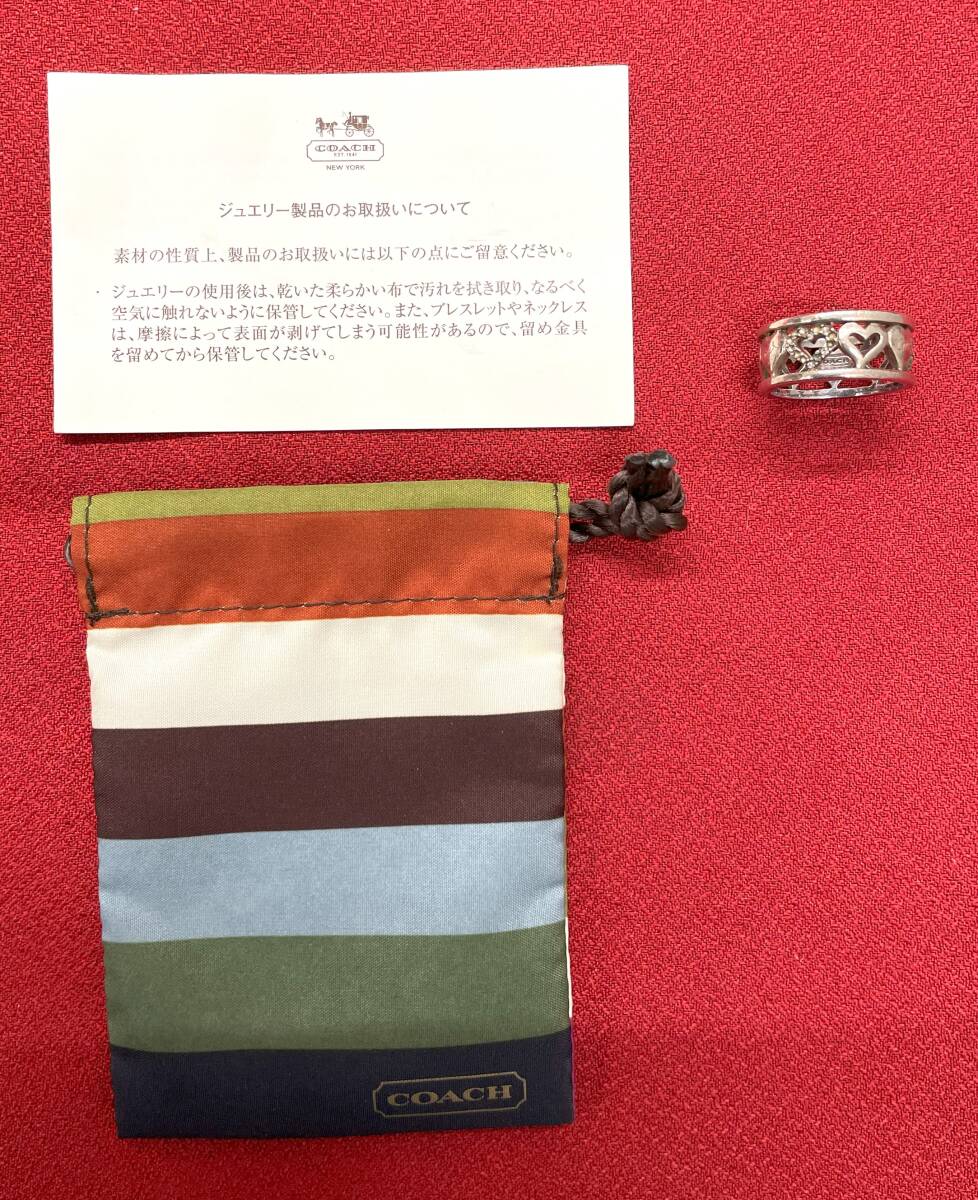 #7249【美中古品】COACH　リング925　重さ5.6g　サイズ9号or10号_画像1