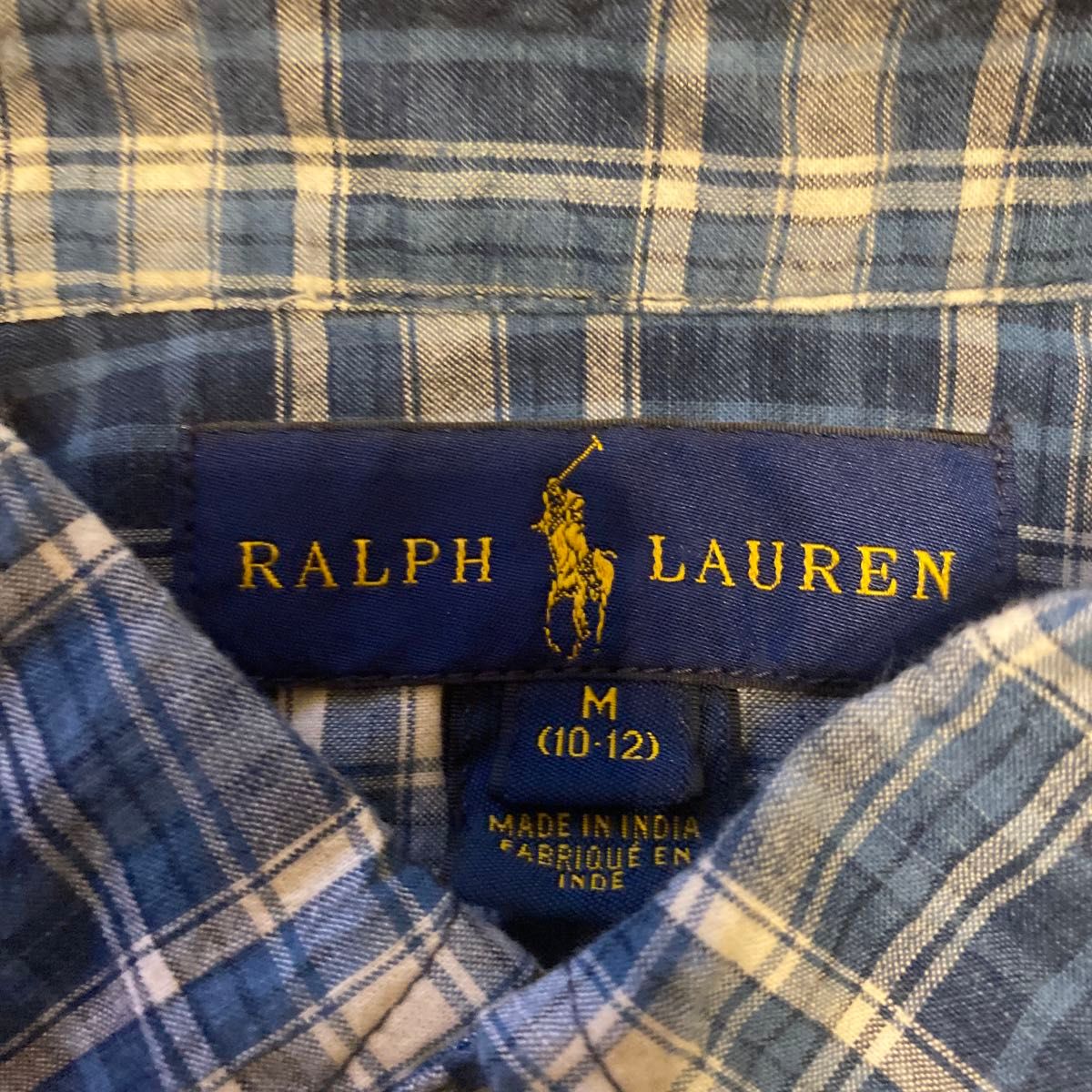 Polo Ralph Laurenの子供用インド綿　ボタンダウンシャツ