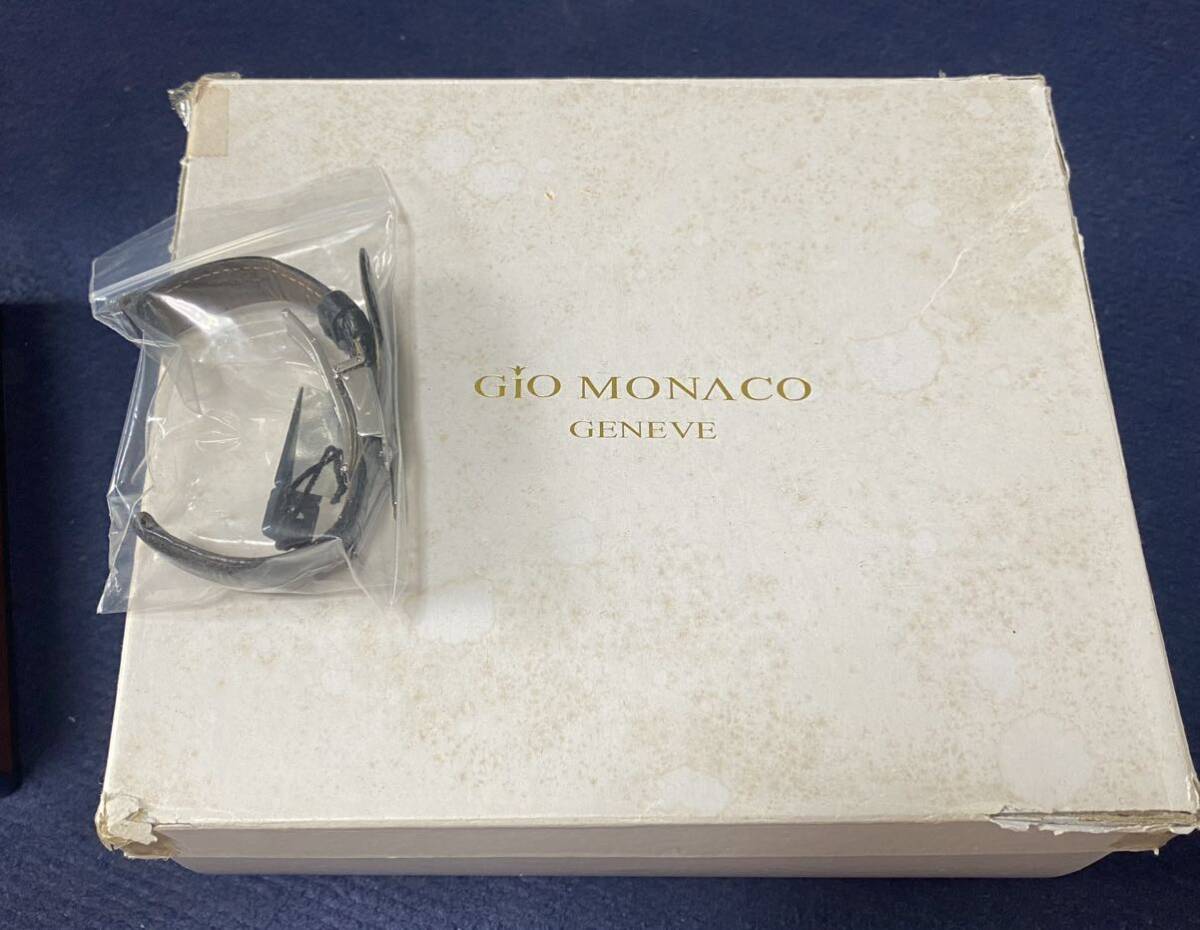 ジオモナコ 腕時計 クォーツ メンズ GIO MONACO 稼動品 スクエア 2針 アナログ ANGELO GENT 化粧箱  外箱 純正ベルト付きの画像3