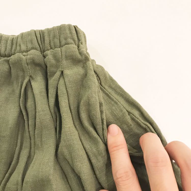[ новый товар не использовался ]Ocean&Ground Ocean and ground flair юбка linen лен хаки Kids 90cm юбка зеленый 