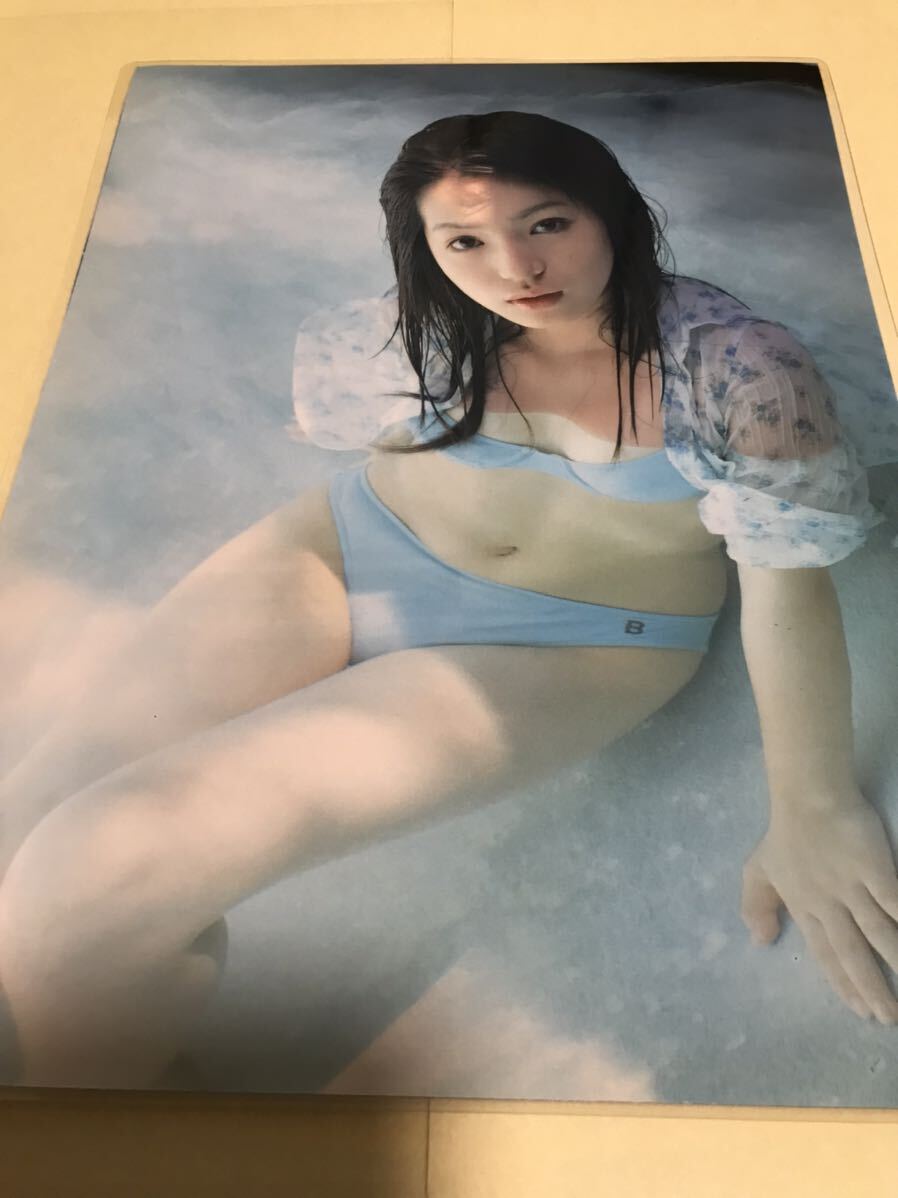 ★厚手ラミネート加工 150μ 切り抜き★松居彩 6ページ 水着 A4変_画像1