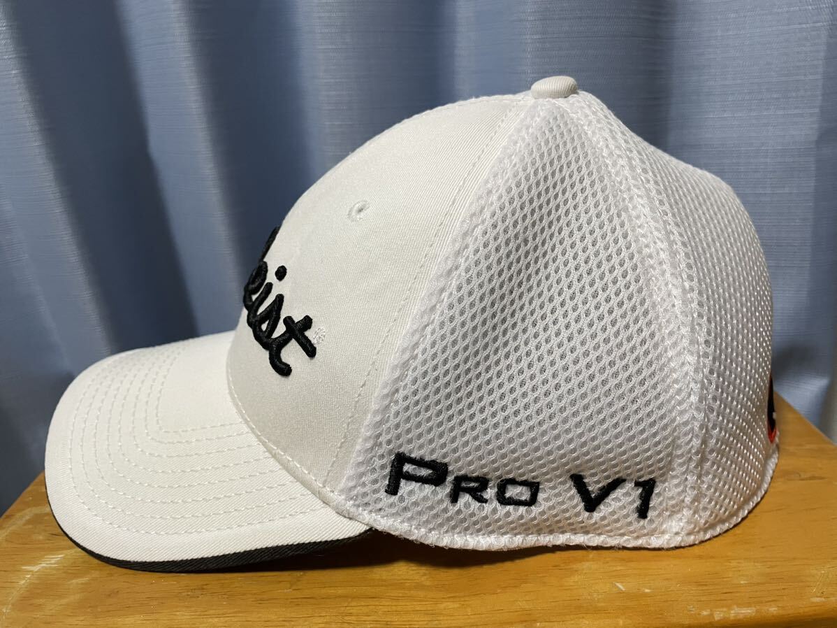 フリーサイズ Titleist タイトリスト FJ PRO V1 ゴルフ キャップ 帽子 メッシュ ニューエラ 白 ホワイト M-L_画像7
