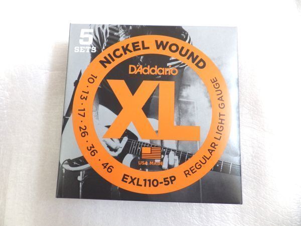 5セットパック D'Addario ダダリオ エレキギター弦 EXL110-5P Regular Light ライトゲージ 国内正規品の画像1