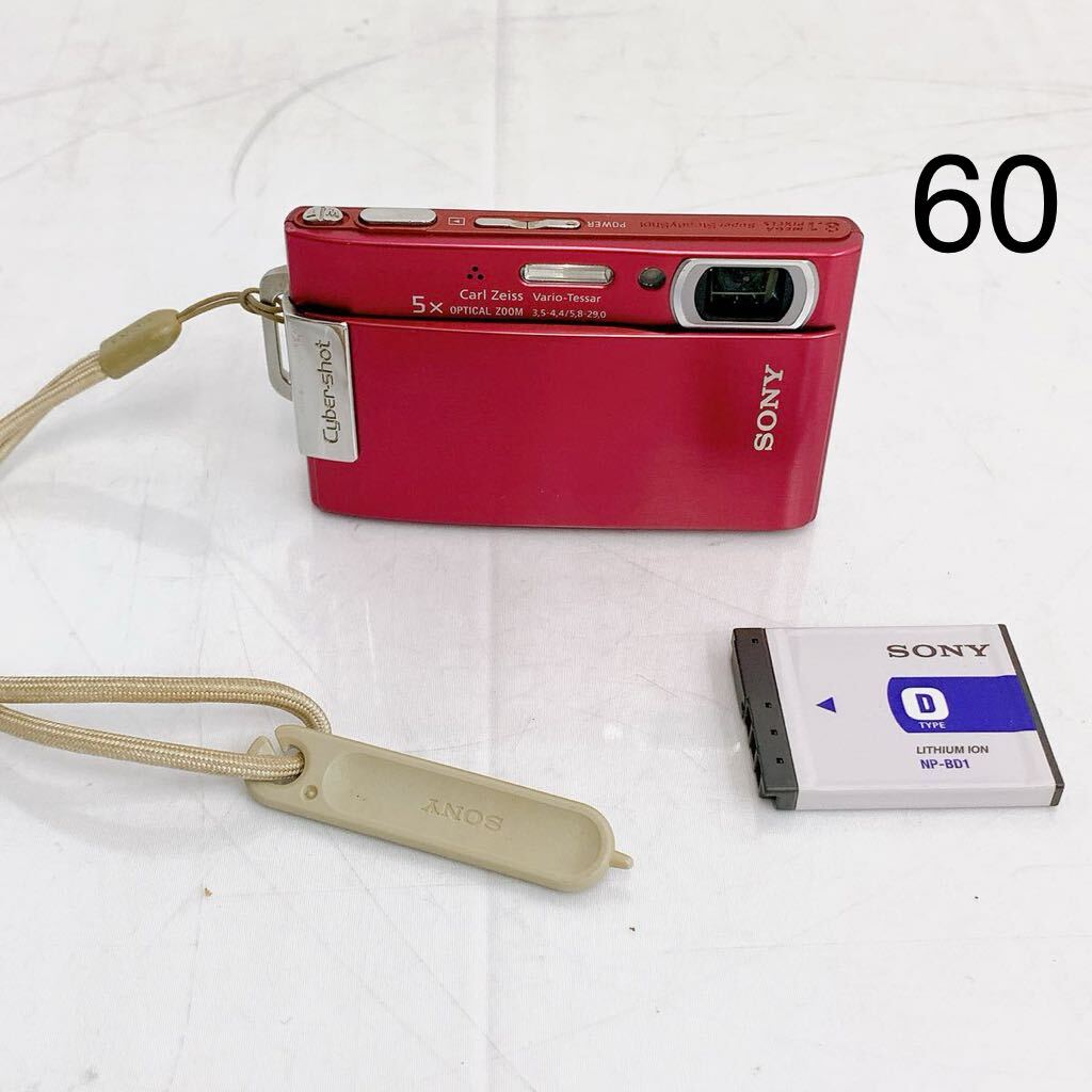 4SB189 SONY ソニー DSC-T200 サイバーショット 3.1MP デジタルカメラ デジカメ ピンク カメラ 家電 中古現状品動作未確認の画像1