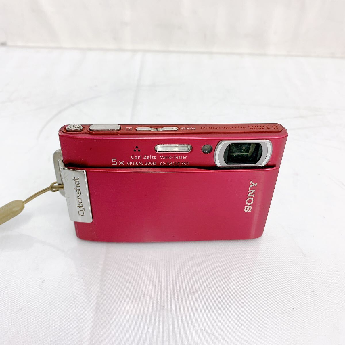 4SB189 SONY ソニー DSC-T200 サイバーショット 3.1MP デジタルカメラ デジカメ ピンク カメラ 家電 中古現状品動作未確認の画像3