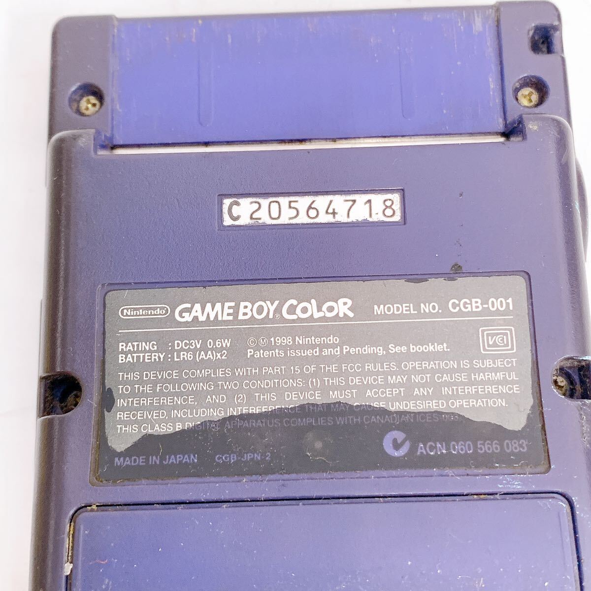 4SA126 Nintendo GAME BOY COLOR MODEL No. CGB-001 ゲームボーイ 中古 現状品 ジャンクの画像7