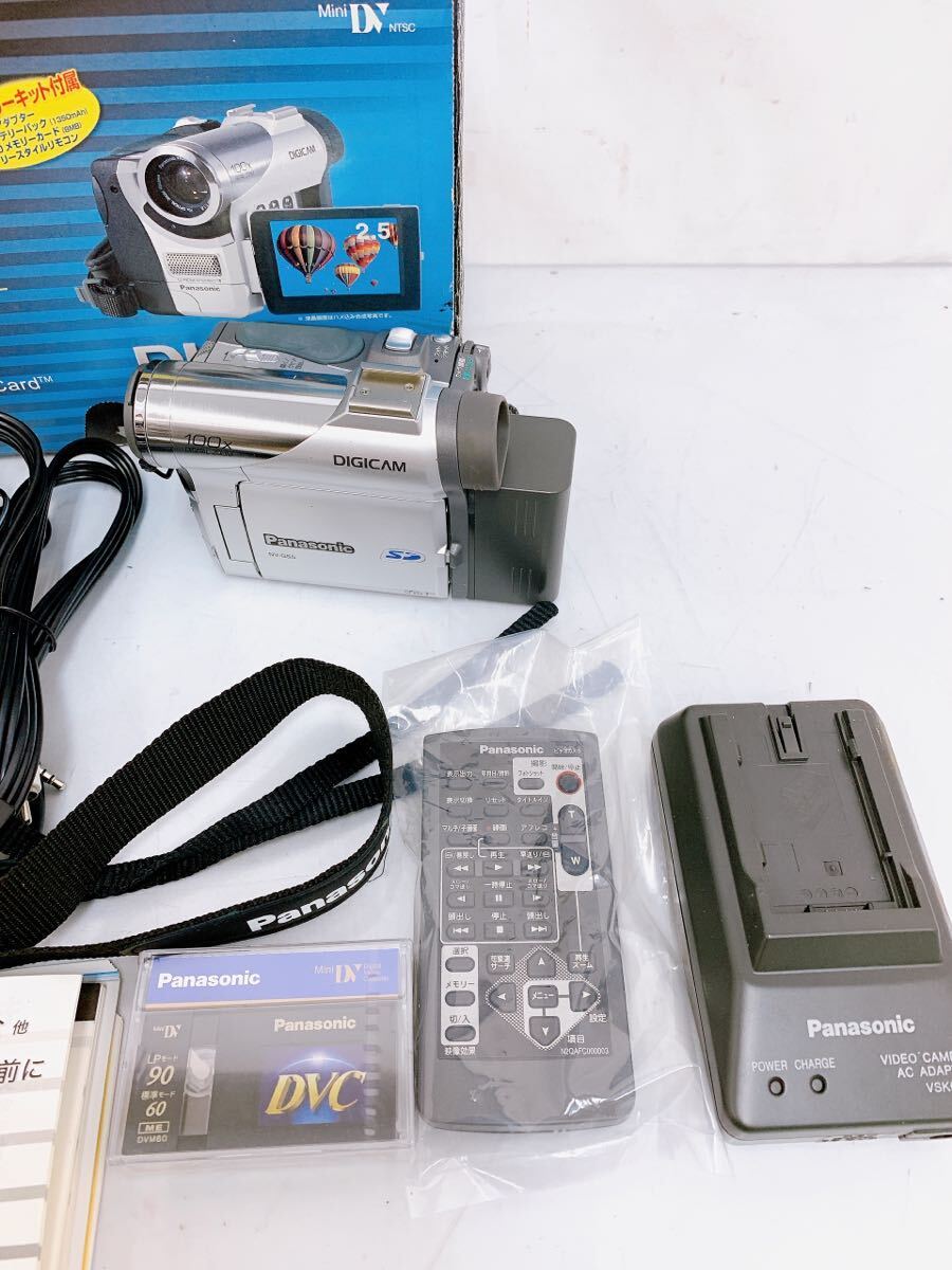 4SA074 Panasonic NV-GS5 video camera MiniDV tape electrification OK used present condition goods 
