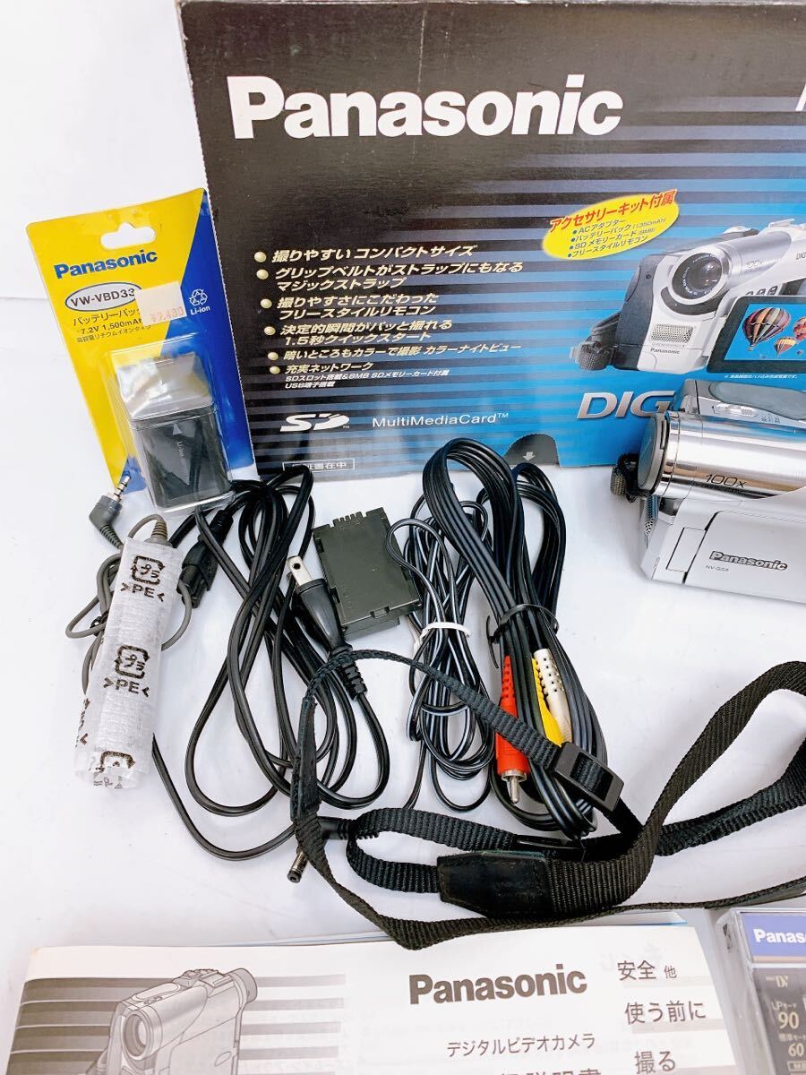 4SA074 Panasonic NV-GS5 video camera MiniDV tape electrification OK used present condition goods 