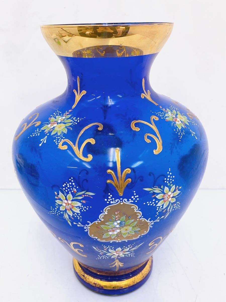 4SA094 T.MURANO GLASS ムラノガラス イタリア 花瓶 置物 中古 現状品の画像4