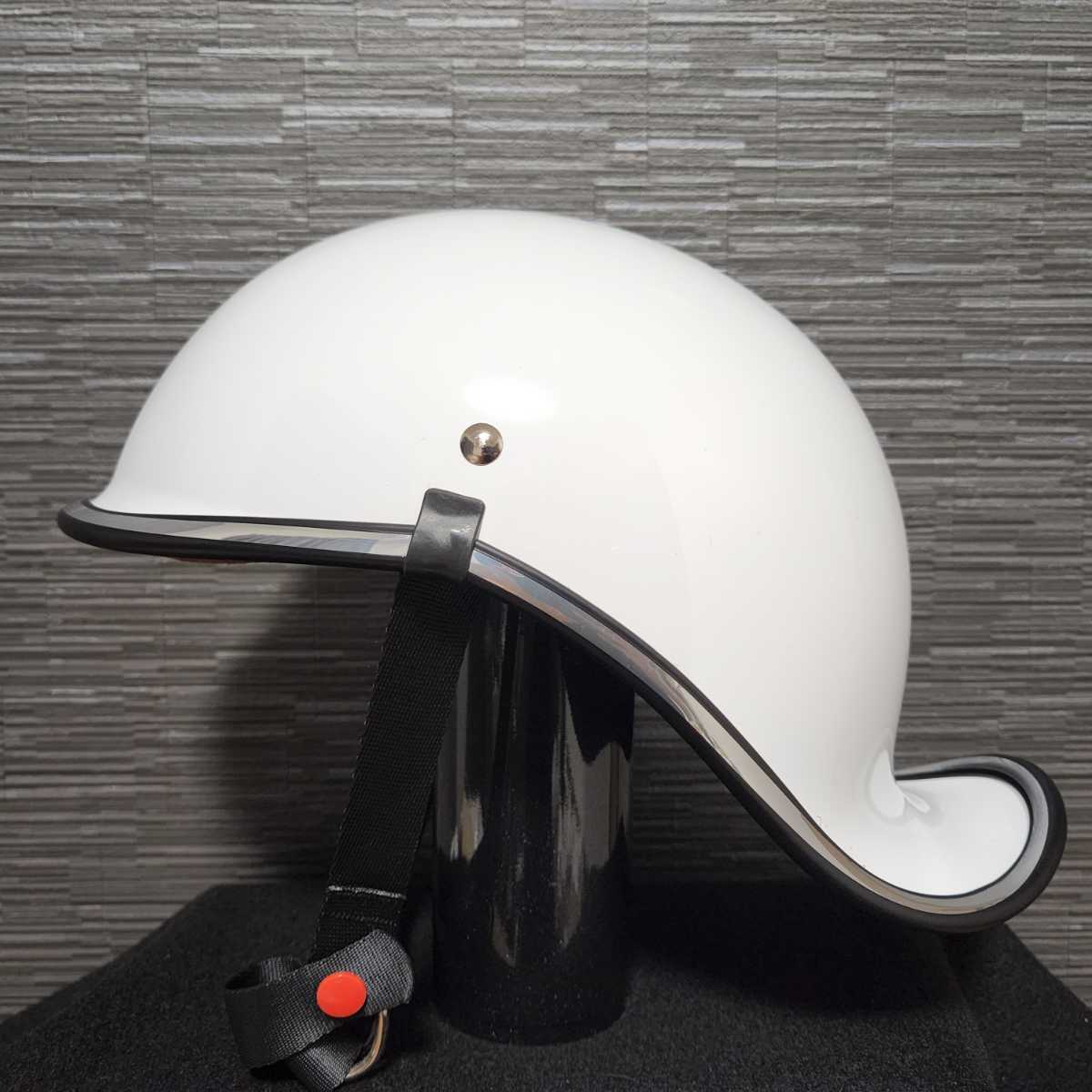 ダックテール S、M、L ヘルメット　マットブラック　半ヘル　キャップ　半帽　半ヘル　_画像9