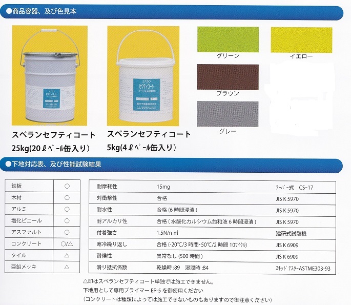 水性滑り止め塗布剤「スベランセフティコート 25㎏」 高分子商事 水性滑り止め塗布剤「スベランセフティコート 25㎏」 高分子商事
