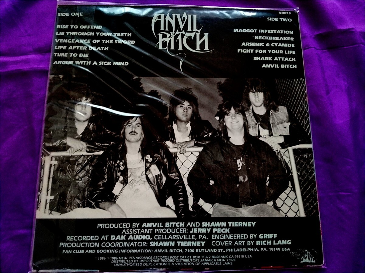 【Thrash Metal】ANVIL BITCH - Rise To Offend（'86）激レア New Renaissance Records オリジナル盤！スラッシュメタル名盤の画像2