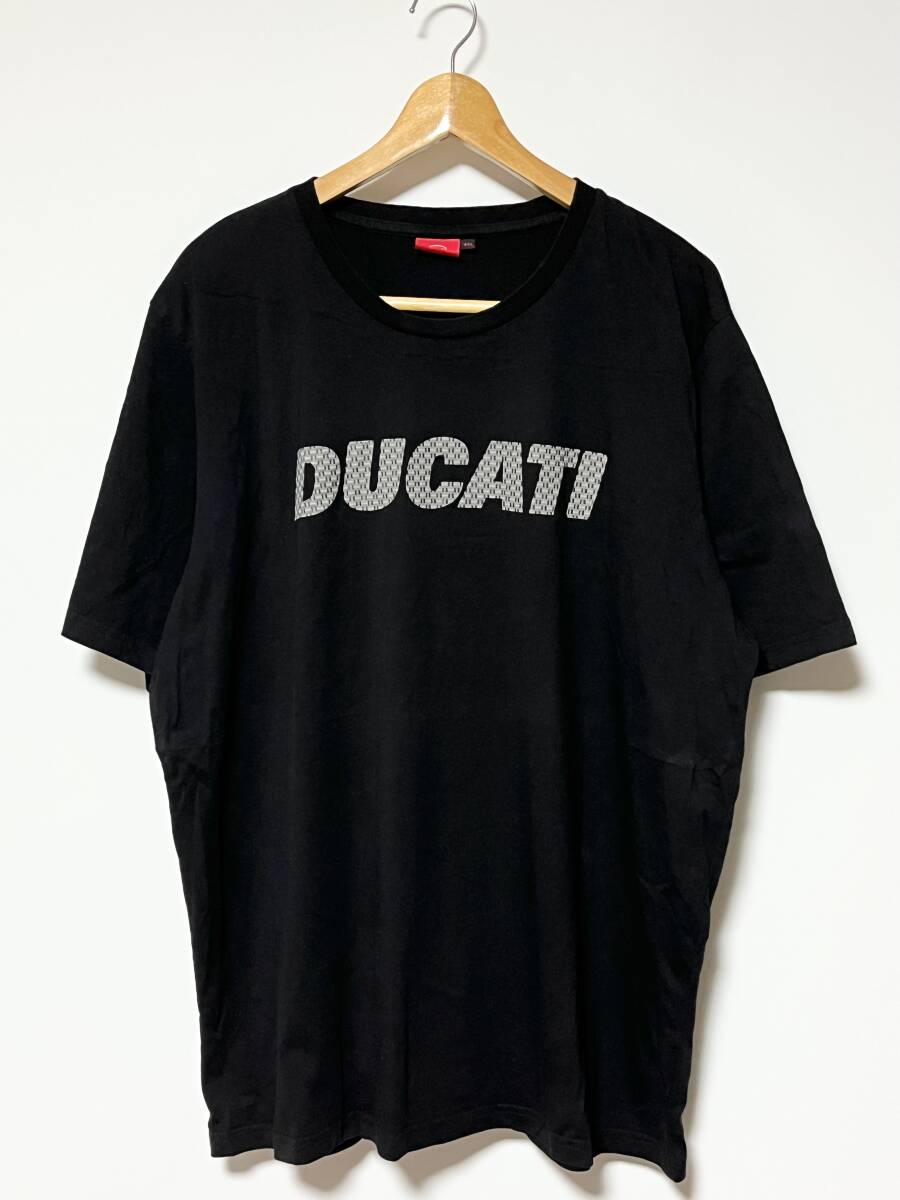 美品★DUCATI/ドゥカティ バイク ロゴ Tシャツ ブラック/黒 XXL_画像1