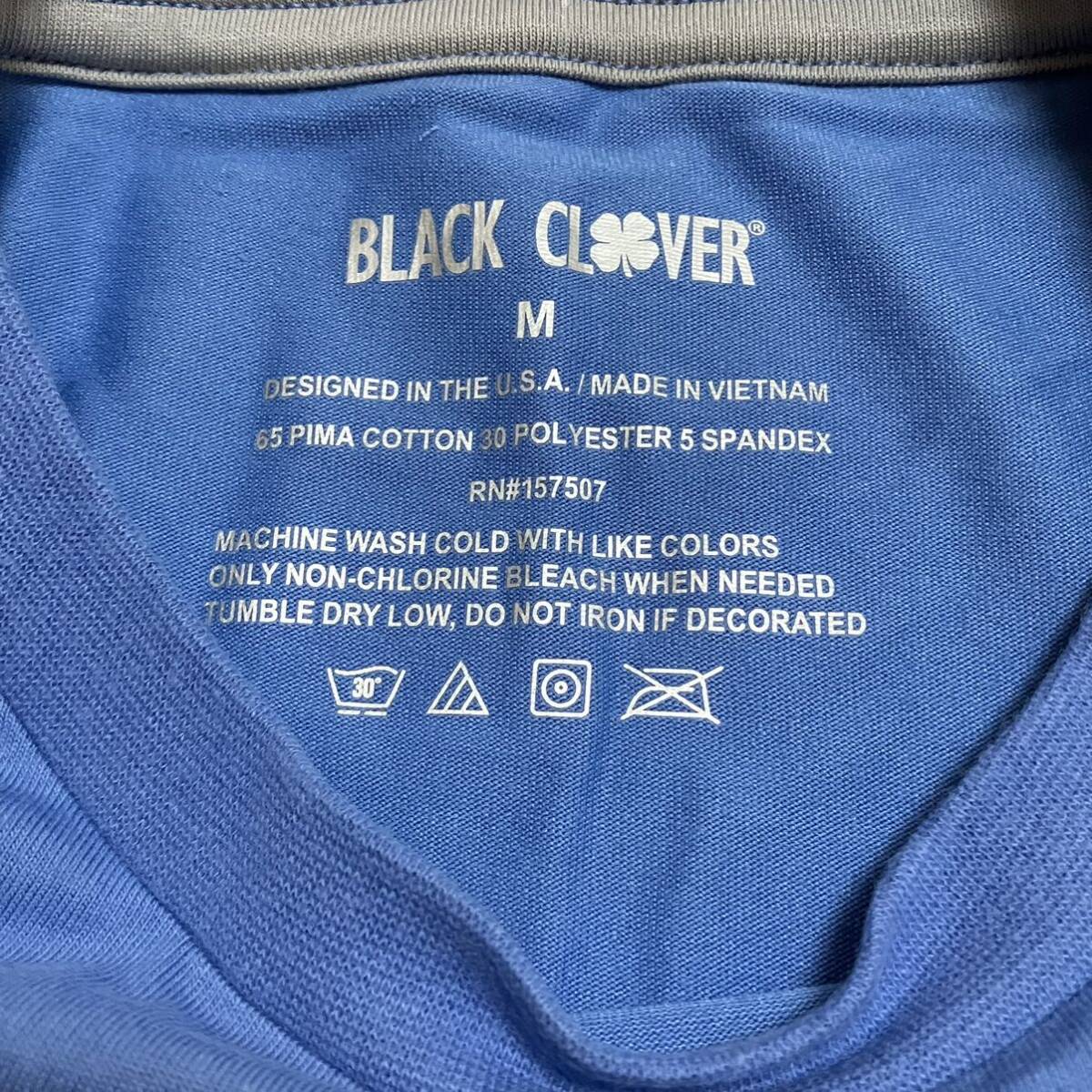 X792 未使用 ブラッククローバー BLACK CLOVER 半袖 Tシャツ カットソー ポケット メンズ M スポーツウェア ブルー系 C16_画像4