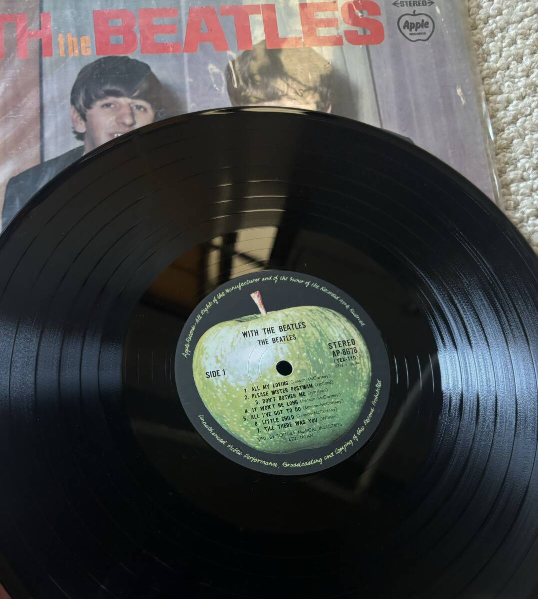 中古レコード　THE BEATLES 4枚　LP ザ・ビートルズ　LET IT BE please please me With the BEATLES アナログ　_画像8