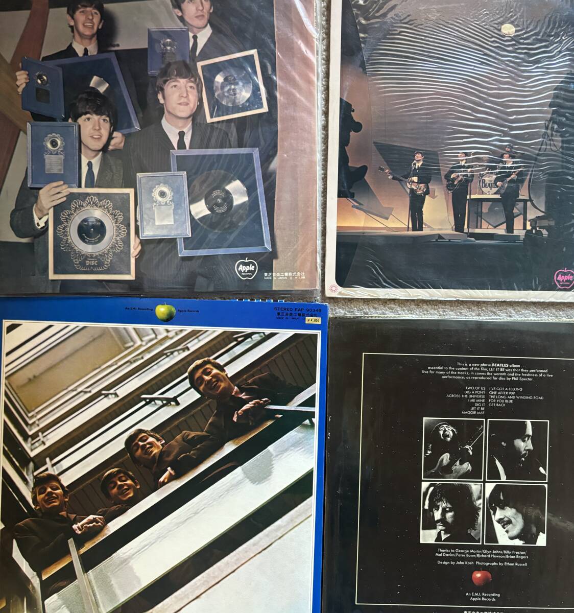 中古レコード　THE BEATLES 4枚　LP ザ・ビートルズ　LET IT BE please please me With the BEATLES アナログ　_画像2