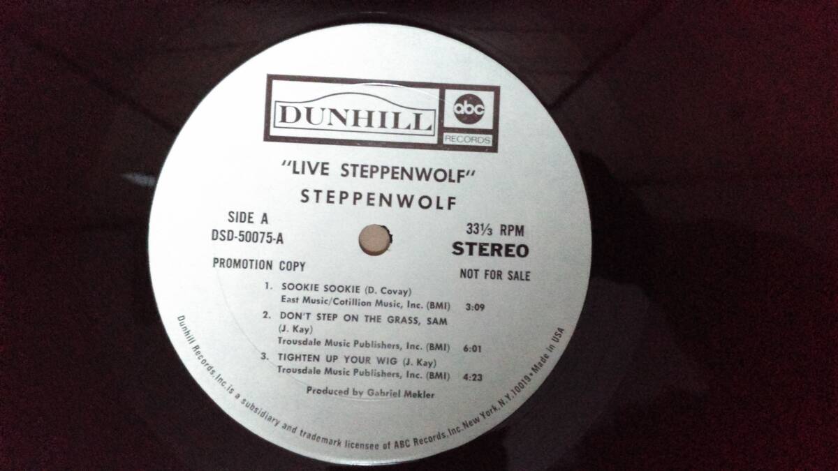 【ＵＳ　Ｏriginal/プロモ盤】 Ｓteppenwolf/ Ｌive_画像4