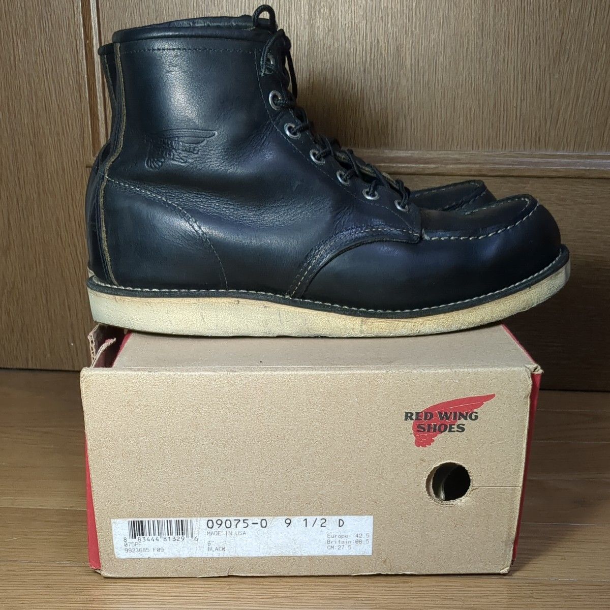 27.5cm RED WING　レッドウィング  アイリッシュセッター 9075  9.5D レッドウイング　黒