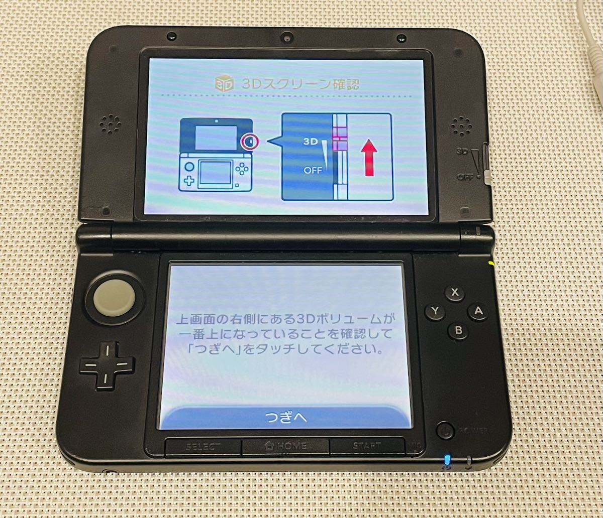 ニンテンドー3DSLL ブラックシルバー本体動作品　送料無料　付属品付き　Nintendo 任天堂 