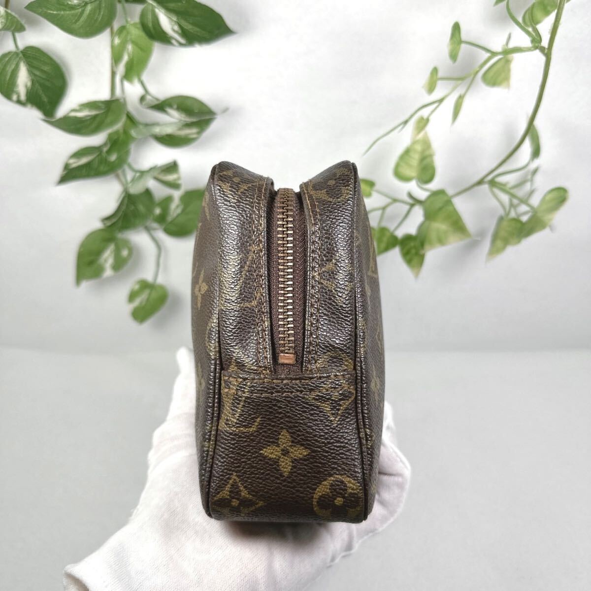 1円 LOUIS VUITTON ルイヴィトン モノグラム トゥルーストワレット 23 ポーチ M47524 シリアル 834_画像5