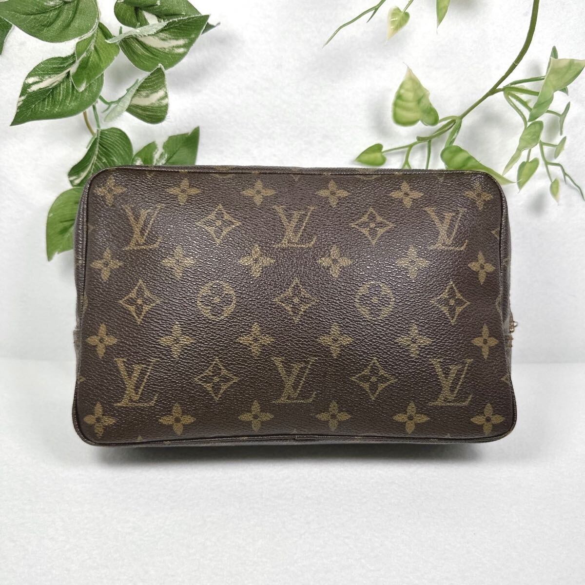 1円 LOUIS VUITTON ルイヴィトン モノグラム トゥルーストワレット 23 ポーチ M47524 シリアル 834_画像2