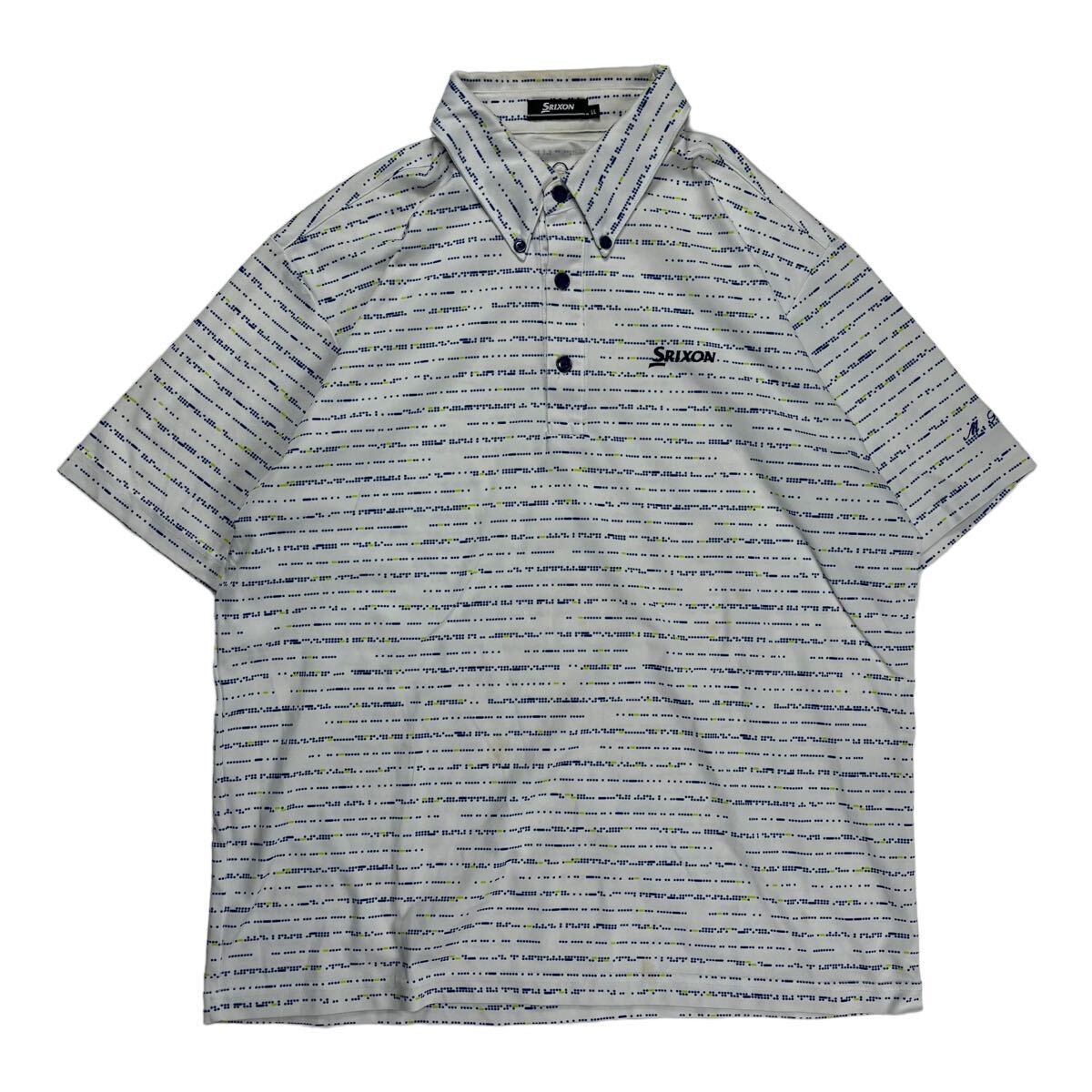 SRIXON Srixon рубашка-поло с коротким рукавом Golf одежда спорт одежда общий рисунок окантовка белый LL