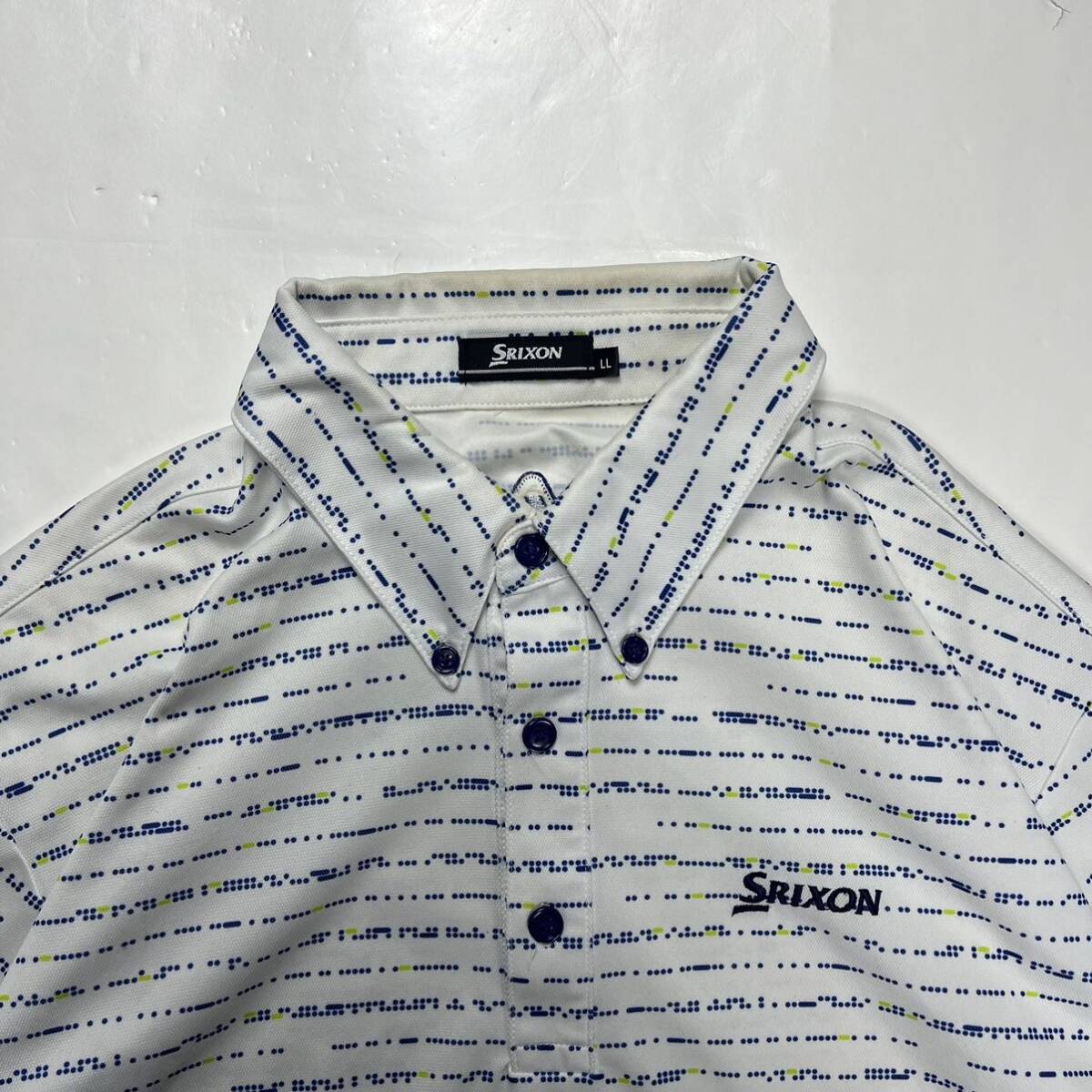 SRIXON Srixon рубашка-поло с коротким рукавом Golf одежда спорт одежда общий рисунок окантовка белый LL