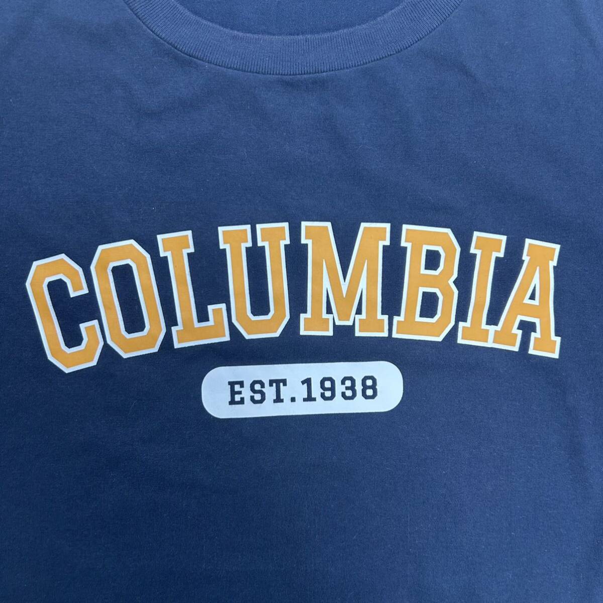 Colombia コロンビア プリント Tシャツ カットソー L ネイビー アウトドア ビックシルエット_画像5