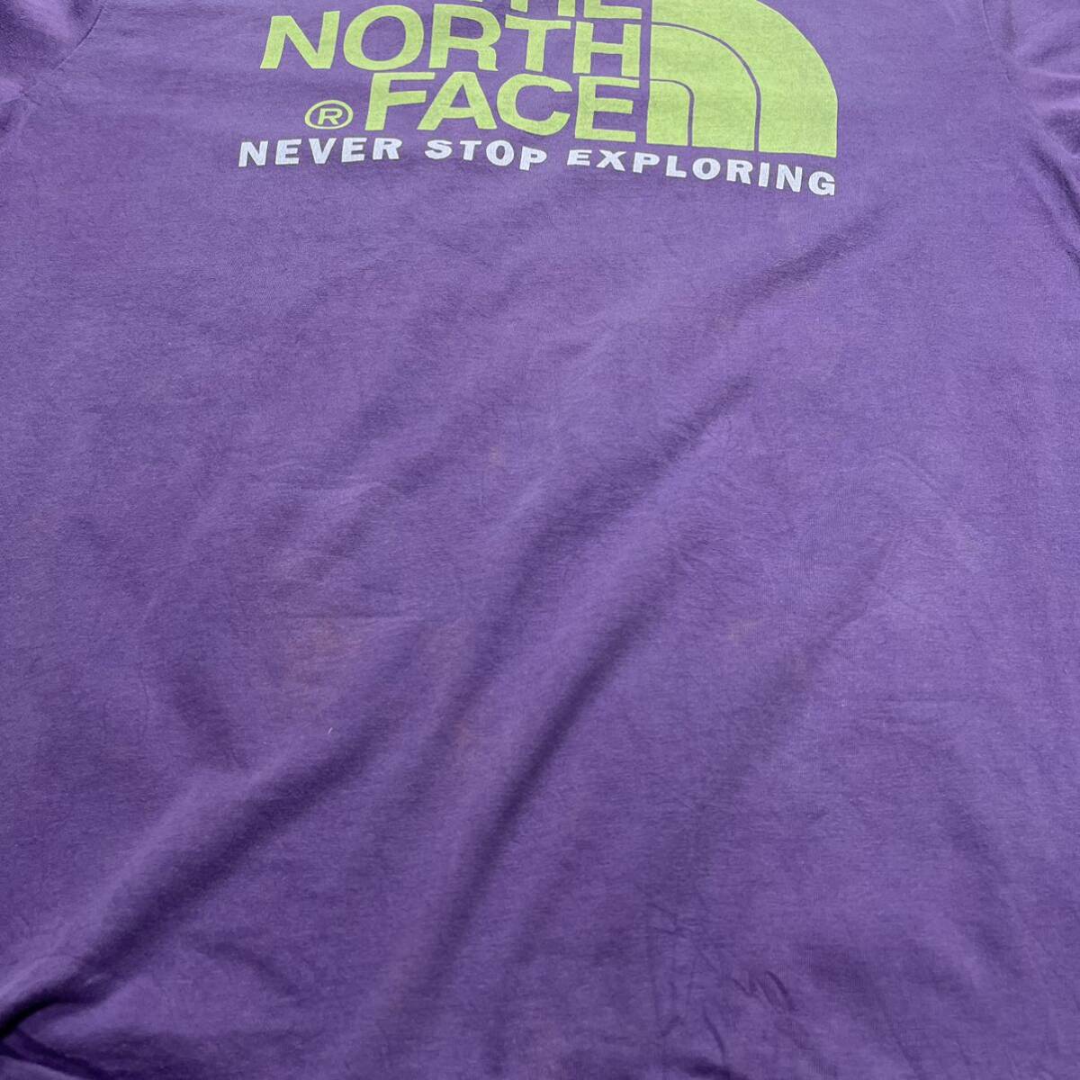 THE NORTH FACE ザ・ノースフェイス 茶タグ 復刻 半袖Tシャツ プリントT ロゴプリント パープル M_画像7