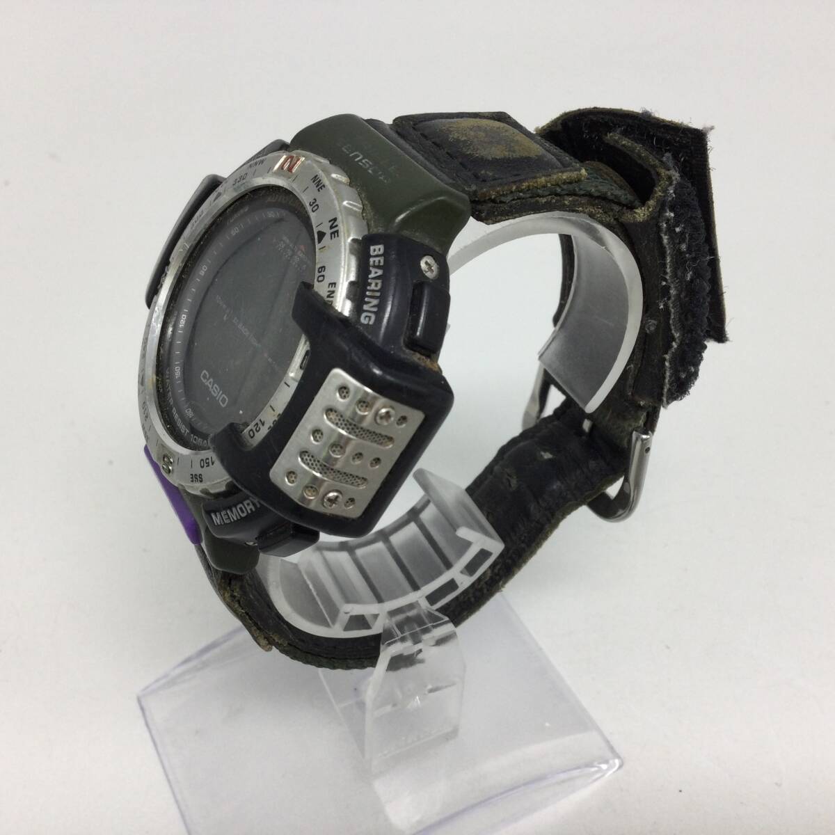 G20♪【QZ/稼働】CASIO カシオ PRO TREK プロトレック PRT-40 1471 クオーツ メンズ腕時計 純正ベルト 現状品 ♪_画像3