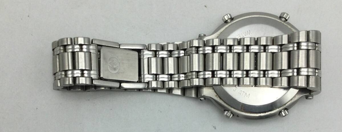 G49*[QZ/ неподвижный ]GUCCI Gucci 9300 хронограф кварц мужские наручные часы текущее состояние товар утиль * дефект есть *