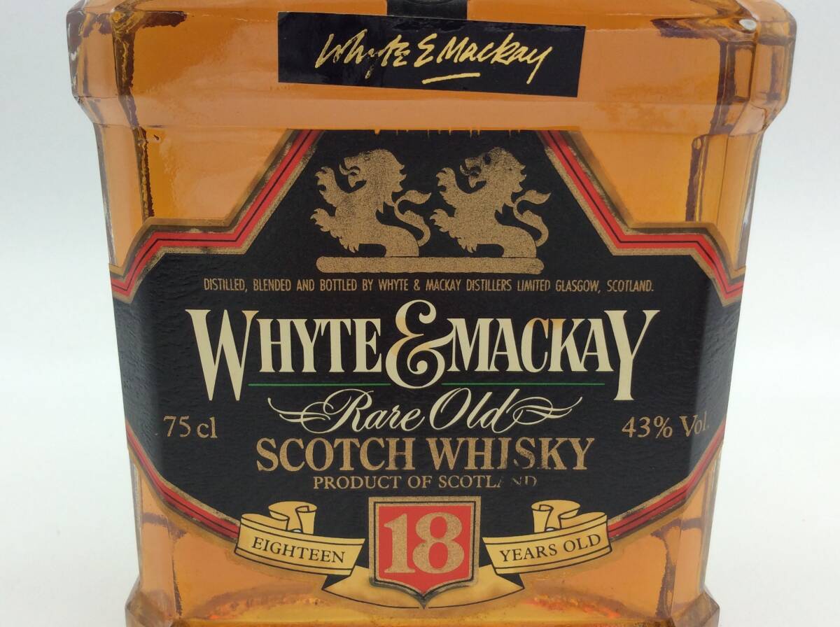 D88◇【未開栓】WHYTE＆MACKAY ホワイト＆マッカイ 18年 レア オールド スコッチ ウイスキー 750ml 43% 洋酒 古酒 ◇_画像3