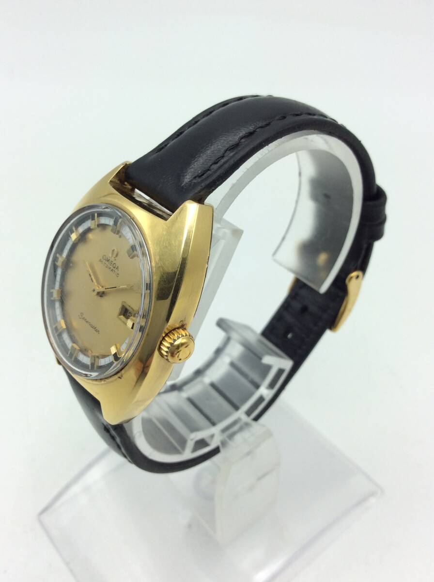 D25♪【AT/不動品】OMEGA オメガ Seamaster シーマスター 自動巻き デイト ラウンド メンズ 腕時計 現状品 ジャンク品 ※秒針破損あり ♪_画像3