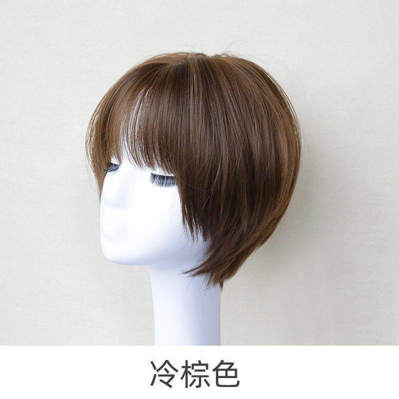 811 dark brown simple Short hair - cosplay wig change equipment woman equipment nature medical care for net attaching wigwik full wig 
