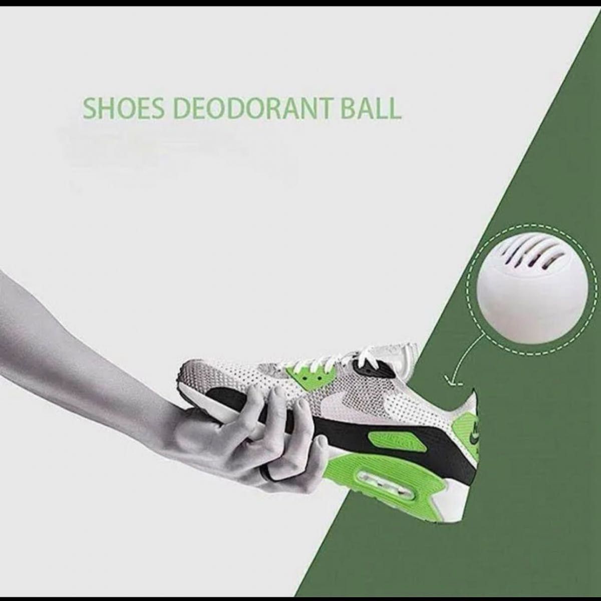 【新品未使用】靴 消臭剤 消臭ボール 靴用 芳香ボール 足臭い対策 6個入り 芳香剤 グリーンの画像5
