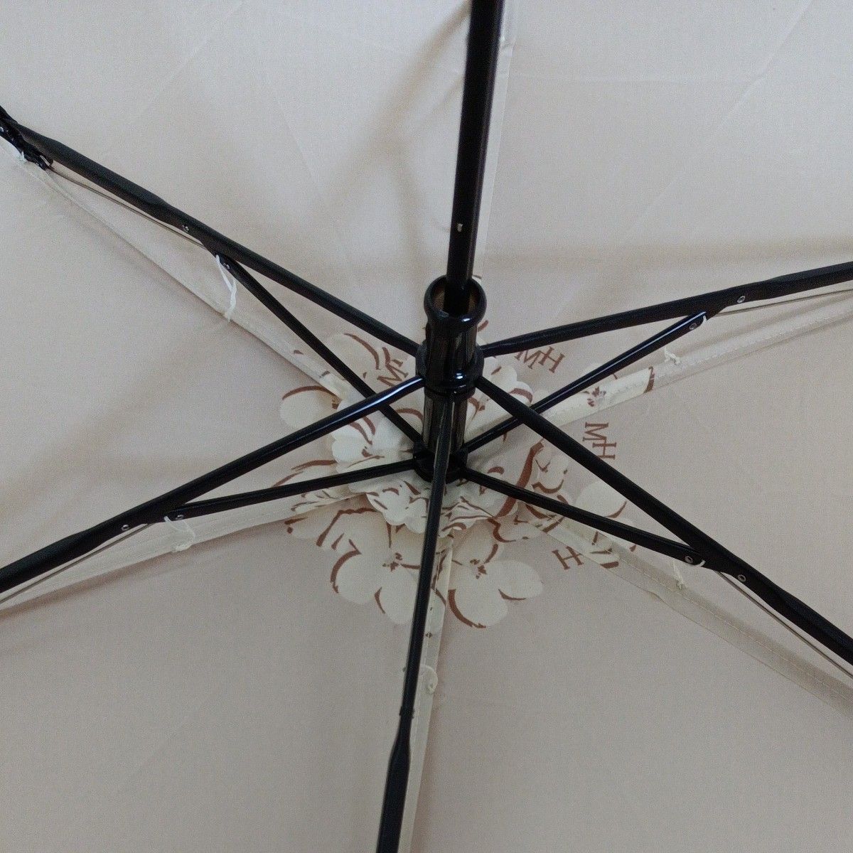 HANAE MORI 森英恵 折り畳み傘 雨傘 60cm 折りたたみ傘 新品 未使用 ベージュ シャンパンゴールド ハナエモリ 傘