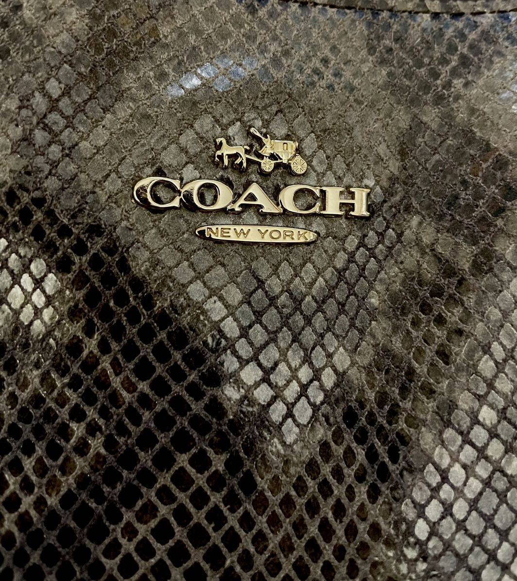 COACH /パイソンtote bag トートバッグ の画像6