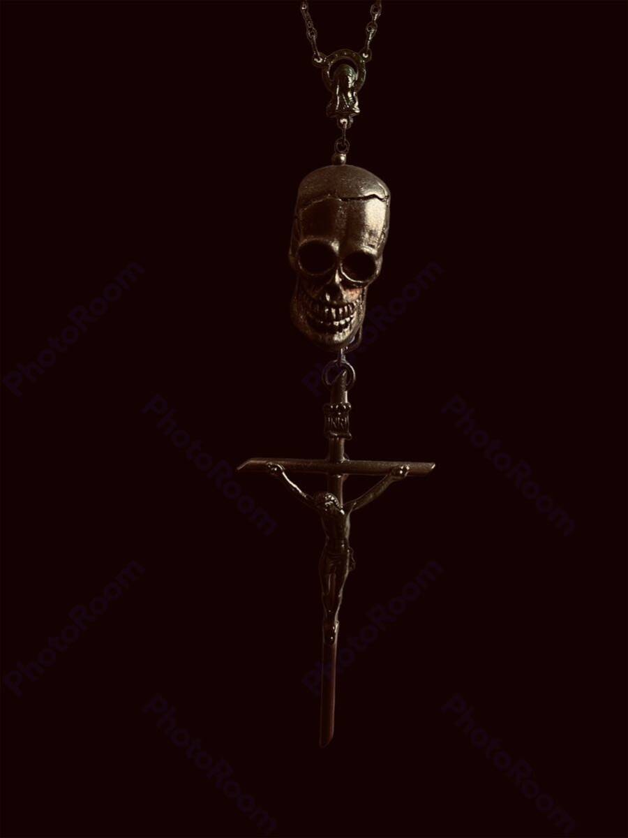 JＰG/ vintage Collection sample scull rosario cross necklace _画像7