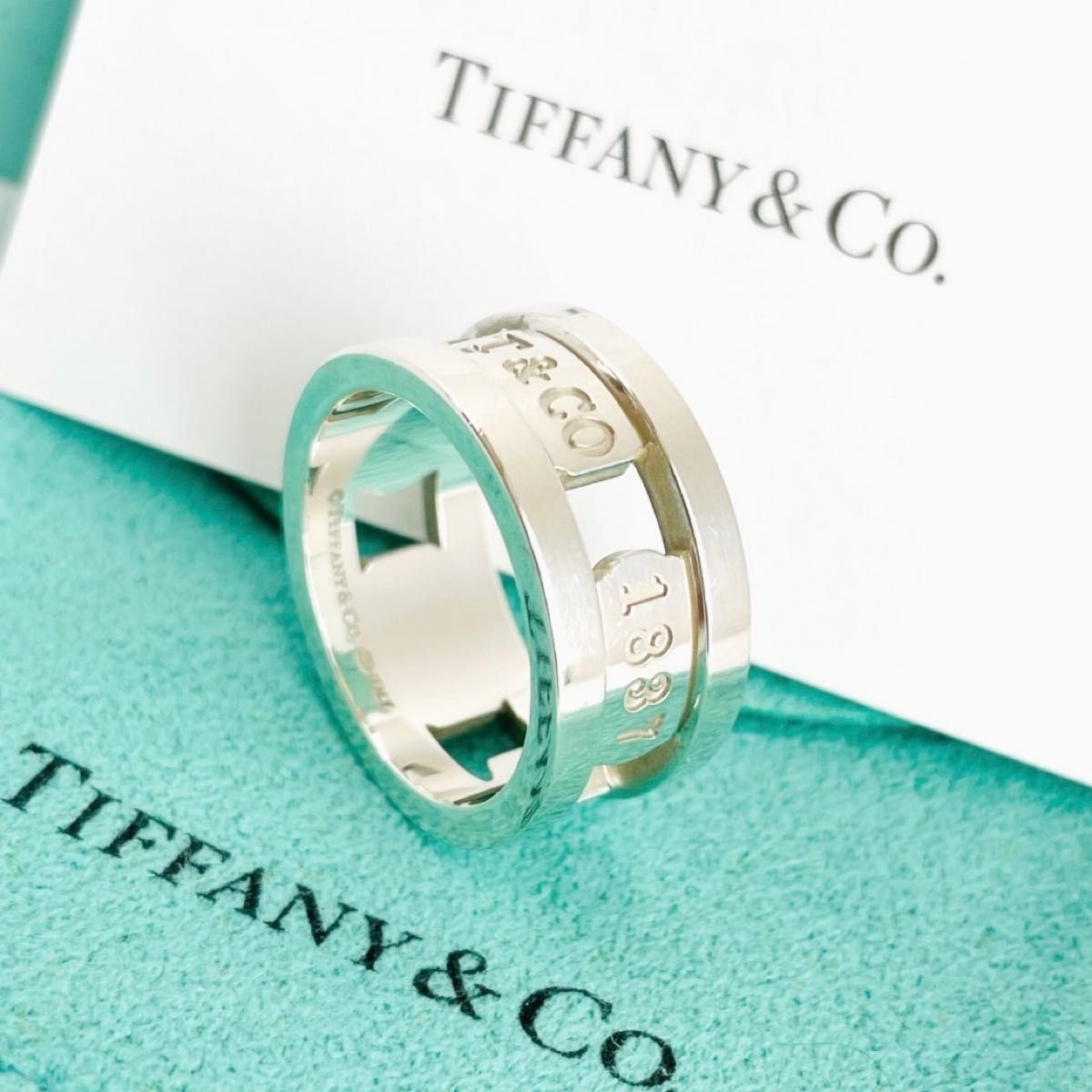 超美品★TIFFANY＆Co ティファニー エレメント リング 1837 指輪 13号 SV925 スターリングシルバー