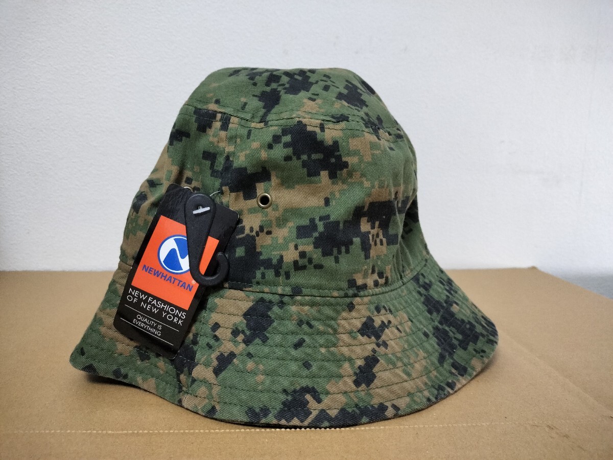 未使用品 サイズL/XL NEWHATTAN ニューハッタン BUCKET HAT バケットハット DIGITAL CAMO_画像1