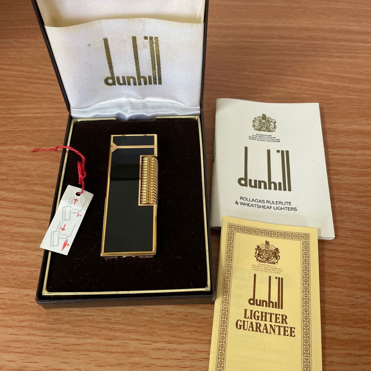 dunhill ダンヒル ローラー ネイビー ゴールド ガスライター 喫煙具