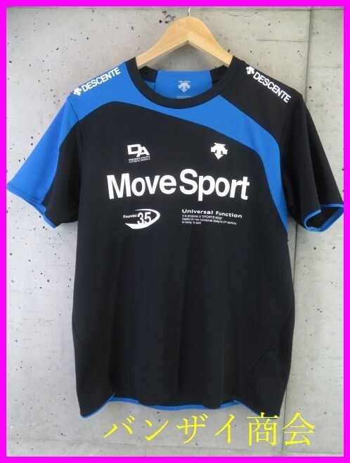 【送料300円可】4150s1◆吸汗速乾◆DESCENTE デサント【MOVE SPORTS ムーブスポーツ】半袖ドライシャツ L/ジャージ/カットソー/ジャケット_画像1