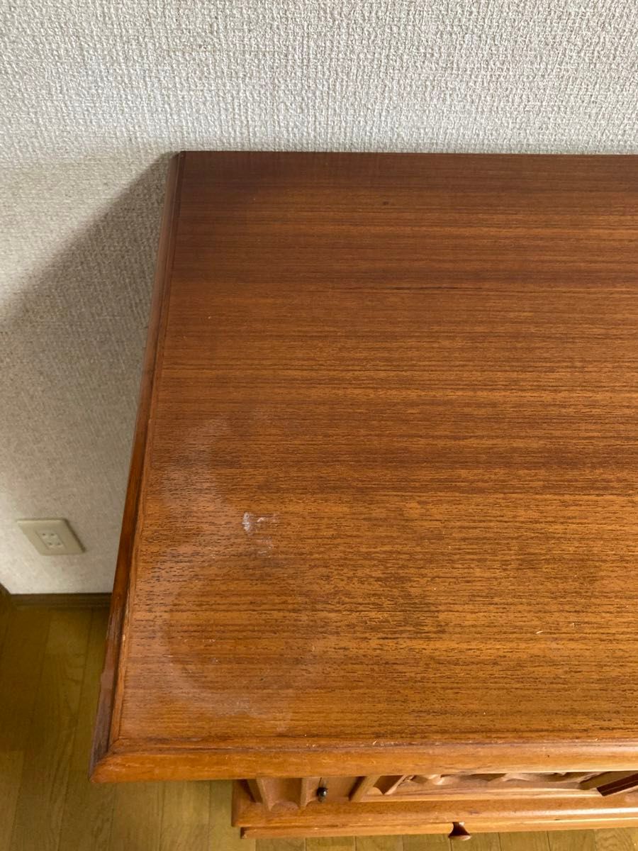 無垢オーク　北海道の家具　ヴィンテージテレビボード　サイドボード