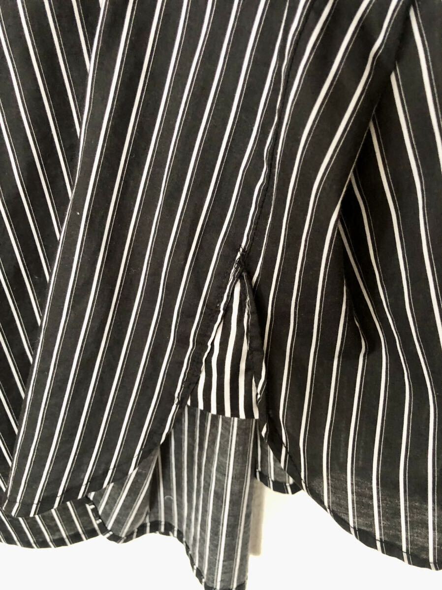 19ss vast222 striped design shirt /バースト222ストライプ 長袖 シャツ /ブラック /2_画像8