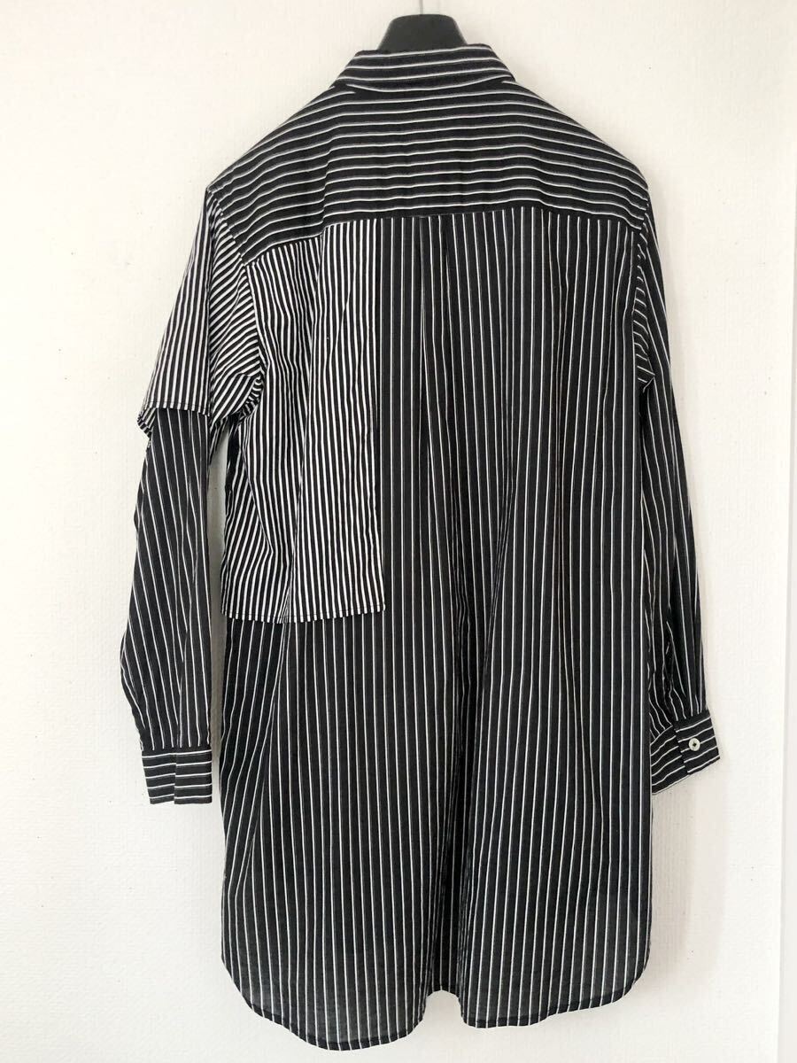 19ss vast222 striped design shirt /バースト222ストライプ 長袖 シャツ /ブラック /2_画像3