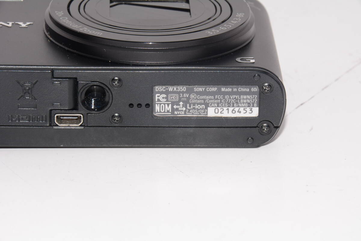 【外観特上級】ソニー Cyber-shot WX350 光学20倍 ブラック 　#u1371_画像5